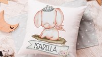 pig princess throw pillows personalized reading nook pillow covers 18 x 18, farm nursery decor girl, cute pig gifts for little girls, name