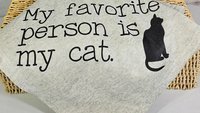 my favorite person is my cat throw blanket for bed, cozy Christmas gifts for cat lovers, snuggle blanket 50x60, cat mom blanket, cute cat