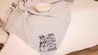 sorry for what I said it's cold outside snuggle blanket, cozy Christmas gifts for mom from daughter, funny throw blanket for bed, secret