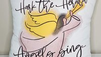 hark the herald angels sing angel throw pillow for couch, Christian Christmas gifts for Mom, faith gifts for her, Sunday school teacher