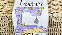 personalized moms kitchen towel for cooking party favors, custom name hand towel for gifting, baker gifts for her, home decor gift for women