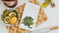 leopard print shamrock kitchen towels handmade, lucky clover St Patricks day hand towels for bathroom, Irish gifts for women, St Pattys day