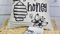 home is where your honey is throw pillows for couch, honey bee pillow, bumble bee gifts for women, summer decorations for home, unique
