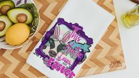 this heifer funny Easter kitchen towels for decor, Easter bunny cow hand towels for bathroom, cute cow gifts for cow lovers, Easter gifts