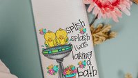 splish splash kids bathroom hand towels for powder room, duck bathroom decor, Easter basket stuffers for adults, cute duck gifts for women