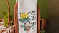 splish splash kids bathroom hand towels for powder room, duck bathroom decor, Easter basket stuffers for adults, cute duck gifts for women