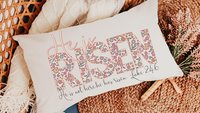 he is risen throw pillow for bed, Luke 24 6 Bible verse lumbar pillow cover 12x20, godmother gift from goddaughter, Christian gifts for best
