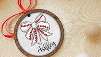personalized baseball coquette throw pillows for dorm, baseball mom gift, cute baseball girl accessories, baseball girlfriend accent pillows