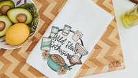 wild flour enthusiast baking kitchen towels for bridal shower, cottage bakery bread baker merch, sourdough mama sourdough kitchen decor