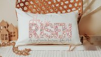 he is risen throw pillow for bed, Luke 24 6 Bible verse lumbar pillow cover 12x20, godmother gift from goddaughter, Christian gifts for best