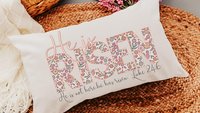 he is risen throw pillow for bed, Luke 24 6 Bible verse lumbar pillow cover 12x20, godmother gift from goddaughter, Christian gifts for best