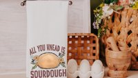 all you knead is sourdough baking kitchen towel cute kitchen decor farmhouse kitchen hand towels, bread baker gifts for her, baking gifts