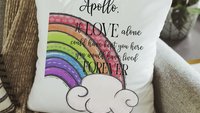 personalized cat rainbow bridge throw pillow for couch, grieving cat owner gift, cat loss gifts cat sympathy gift for women loss of cat gift