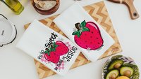 tis so sweet to trust in Jesus hand towels for kitchen Christian gifts for best friend, strawberry kitchen decor, faith gifts for her, cute