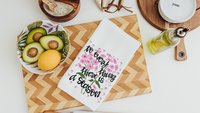 to everything there is a season Christian kitchen towels floral kitchen decor, Ecclesiastes 3:1 Bible verse gifts, godmother gift from