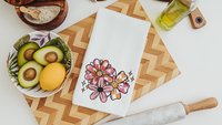 the joy of the Lord is your strength kitchen towels for bridal shower, Christian kitchen finds, faith gifts for her, floral kitchen decor