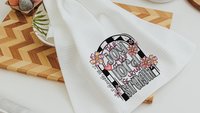 the joy of the Lord is your strength kitchen towels for bridal shower, Christian kitchen finds, faith gifts for her, floral kitchen decor