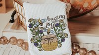 Psalm 118 this is the day Bible verse kitchen towels, Christian gifts for women sisters in Christ, honey bee kitchen decor, bumble bee gifts