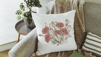 carnation flower throw pillow for couch, January birthday kitchen towels for Mom, snowdrop flower January birth flower gifts for friends