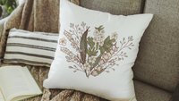 lily of the valley throw pillows for couch floral kitchen towels for Spring, best gifts for her, May birthday gifts for mom, white hawthorn