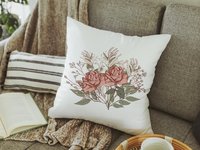 June Cottage Rose Birth Flower Pillow or Towel