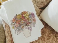 Muted Floral Bouquet Kitchen Towel