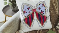 stars and stripes coquette kitchen towel for mom, God bless America 4th of July throw pillows for porch swing, patriotic gifts for women
