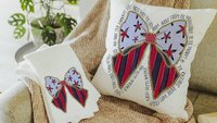 stars and stripes coquette kitchen towel for mom, God bless America 4th of July throw pillows for porch swing, patriotic gifts for women