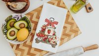 summer kitchen towel for Mom, strawberry kitchen accessories, cottage kitchen decor, farmhouse hand towels for bathroom, guest