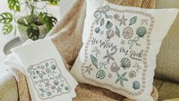 he restores my soul Psalm 23:3 Bible verse throw pillows for bed, Christian gifts for best friends, seashell coquette kitchen towels, beach