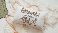 queens are born in March sassy throw pillows for bed, fun lumbar pillow cover 12x20, March birthday gifts for girls, college gifts for best