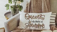 queens are born in September lumbar pillow for girls, September birthday gifts for her, college dorm pillows, fun throw pillows for bed