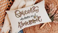 queens are born in November whimsical throw pillows for bed, quirky lumbar pillow for recliner, November birthday gifts for her, Scorpio