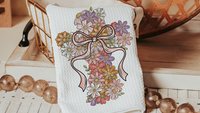 floral cross kitchen towel, faith in God LDS decor, Christian gifts for friends, faith based housewarming gifts for women, guest bathroom