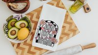 the joy of the Lord is your strength kitchen towels for bridal shower, Christian kitchen finds, faith gifts for her, floral kitchen decor