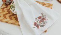 carnation flower hand towels for bathroom, January birth flower gift for friend birthday gifts for her, snowdrop flower kitchen towels, 1st