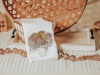 Muted Floral Bouquet Kitchen Towel