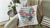 they will soar on wings like eagles scripture throw pillows for couch, Isaiah 40:31 Bible verse gifts for men, Christian patriotic decor for