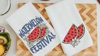 watermelon festival watermelon kitchen towels for summer hand towels for bathroom, fruit kitchen decor, Florida watermelon Florida gifts for
