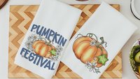 pumpkin festival fall kitchen towel for mom, gardening gifts for women, pumpkin kitchen decor, pumpkin patch autumn hand towels for bathroom
