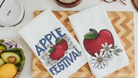 apple festival red apple kitchen towels for mom, apple kitchen decor, cute hand towels guest bath accessories, fall kitchen dish towels