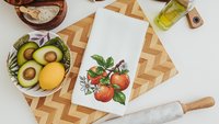 persimmon festival fruit kitchen towels for summer hand towels for bathroom, persimmon decor, Indiana gifts, persimmon botanical kitchen