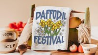 daffodil festival daffodil kitchen towels for summer hand towels for bathroom, floral kitchen decor, Nantucket gifts, gardener gifts for