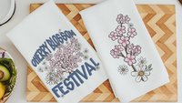 cherry blossom festival Sakura kitchen towels for summer hand towels for bathroom, Japanese aesthetic floral kitchen decor, Washington DC