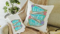 love one another scripture throw pillow for chair, John 13:34 Bible verse kitchen decor, Christian gifts for women home decor, faith kitchen