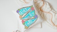 walk by faith scripture throw pillow for couch, 2 Corinthians 5:7 Bible verse kitchen decor, Christian gifts for women sisters in Christ