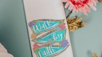 walk by faith scripture throw pillow for couch, 2 Corinthians 5:7 Bible verse kitchen decor, Christian gifts for women sisters in Christ