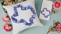 floral Texas throw pillow for sofa, Texas state flower bluebonnet gifts for women, moving to Texas gifts for her, Texas wildflower pillow