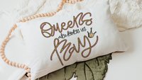 queens are born in May cute throw pillows for teens, whimsical lumbar pillows for bed, May birthday gifts for bff, college gifts for girls