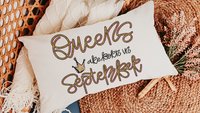 queens are born in September lumbar pillow for girls, September birthday gifts for her, college dorm pillows, fun throw pillows for bed